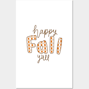 Happy Fall Y'all Posters and Art